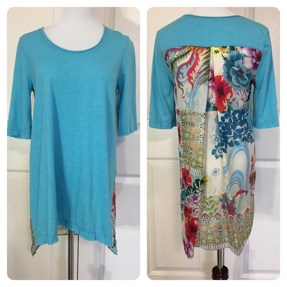 NWT! Johnny Was patchwork tee - Picture 1 of 5